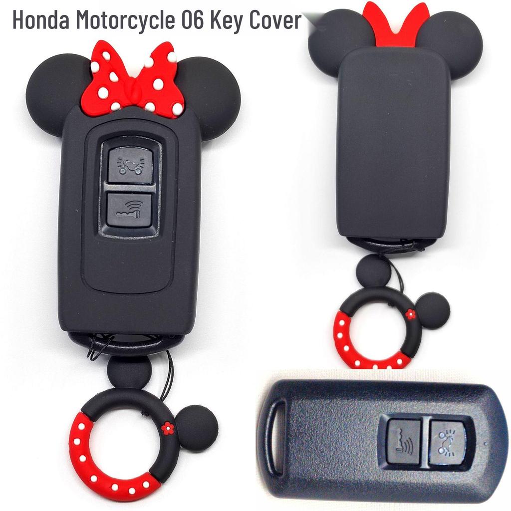 Cat Paw Cartoon Key Cover for Yamaha & Honda Motorcycles