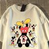 Retro Mickey Mouse and Friends Signature Unisexs Tshirt Cotton Cartoon Character Casual Couple Short Sleeve Tshirt