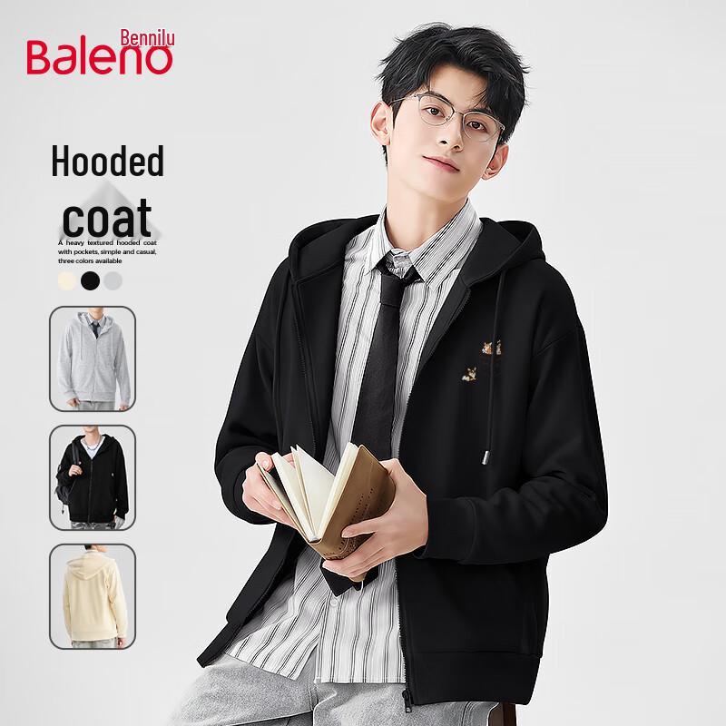 Baleno Men's Corgi Pocket Half-Zip Knit Hoodie