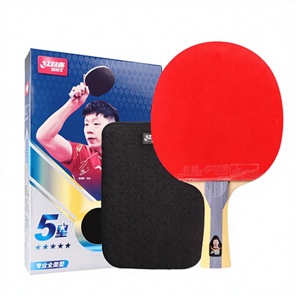 DHS H5002 H5006  5 Star Table Tennis Racket Pure Wood Thick-Core Blade Carbon Fiber Bottom Pimples Rubber Offense Defense белый