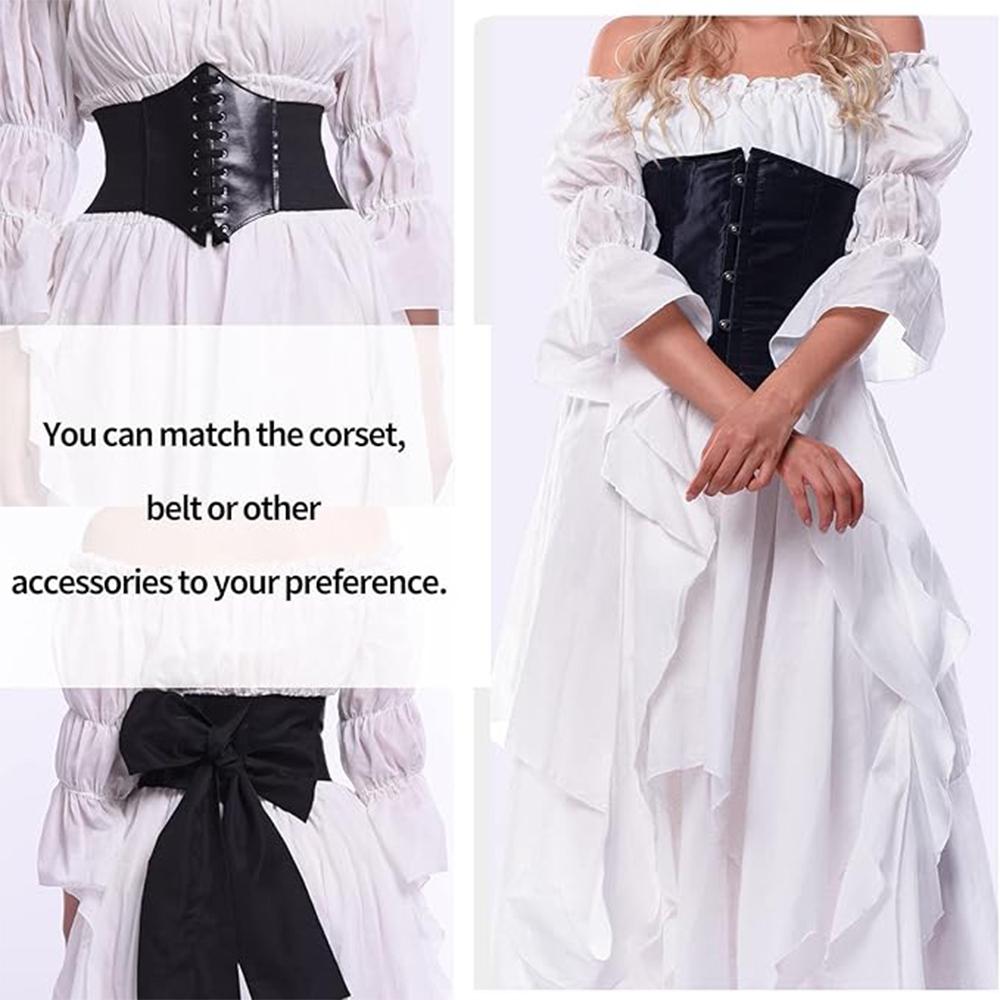 Renaissance Dress Women Medieval Costume Victorian Dresses Peasant Gothic Fairy Witch Wedding Under Dress