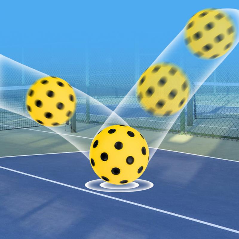 Quiet Foam Pickleballs Silent Pickleball Ball Practice Balls With Exact Real Ball Bounce Soft PU Pickleball Ball For Indoor Use