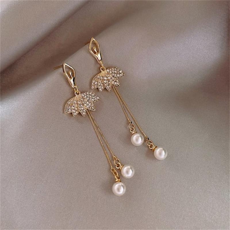 New French Retro Crystal Pearl Stud Earrings For Women Exquisite Bee Small Earrings Fashion Jewelry Gift Mujer Boucle D'oreille
