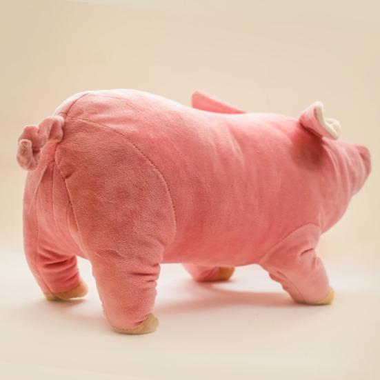 Juguete de Perro Cerdo Relleno Peluche Chirriante Animal Juguete Masticable para Perro Cerdo Rosa Perro Juguete para Acurrucarse para Cachorro Alivio de la Ansiedad por la Dentición