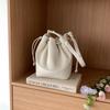 Fashion Pleated women Bucket Shoulder Bag Korean Luxury female Handbags  New PU Leather ladies Crossbody Bags bolsas