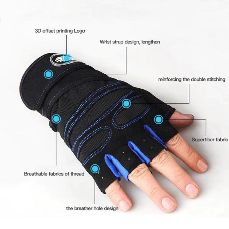 Gym Gloves For Men Women Fitness Weight Lifting Wristband Gloves Body Building Training Sports Exercise Cycling Glove Shockproof
