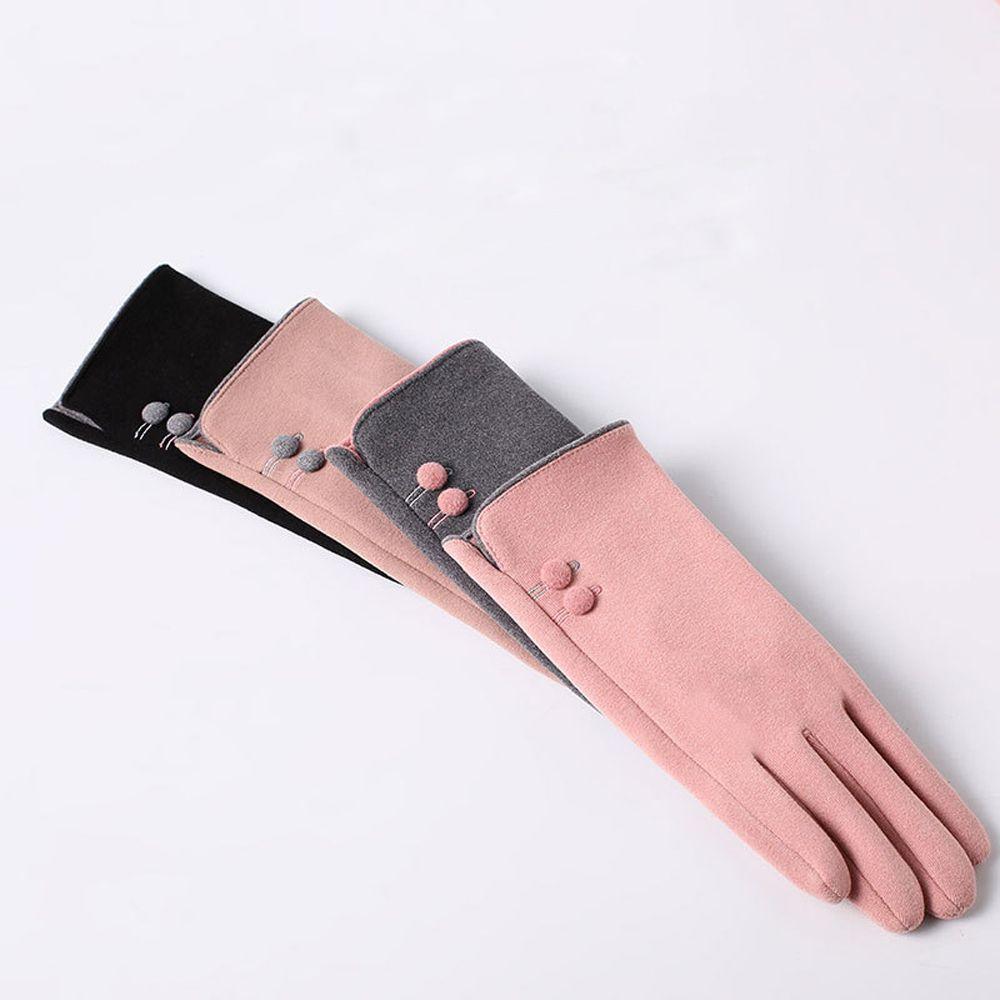Windproof Keep Warm Velvet Outdoor Thick Mittens Full Finger Gloves Female Gloves