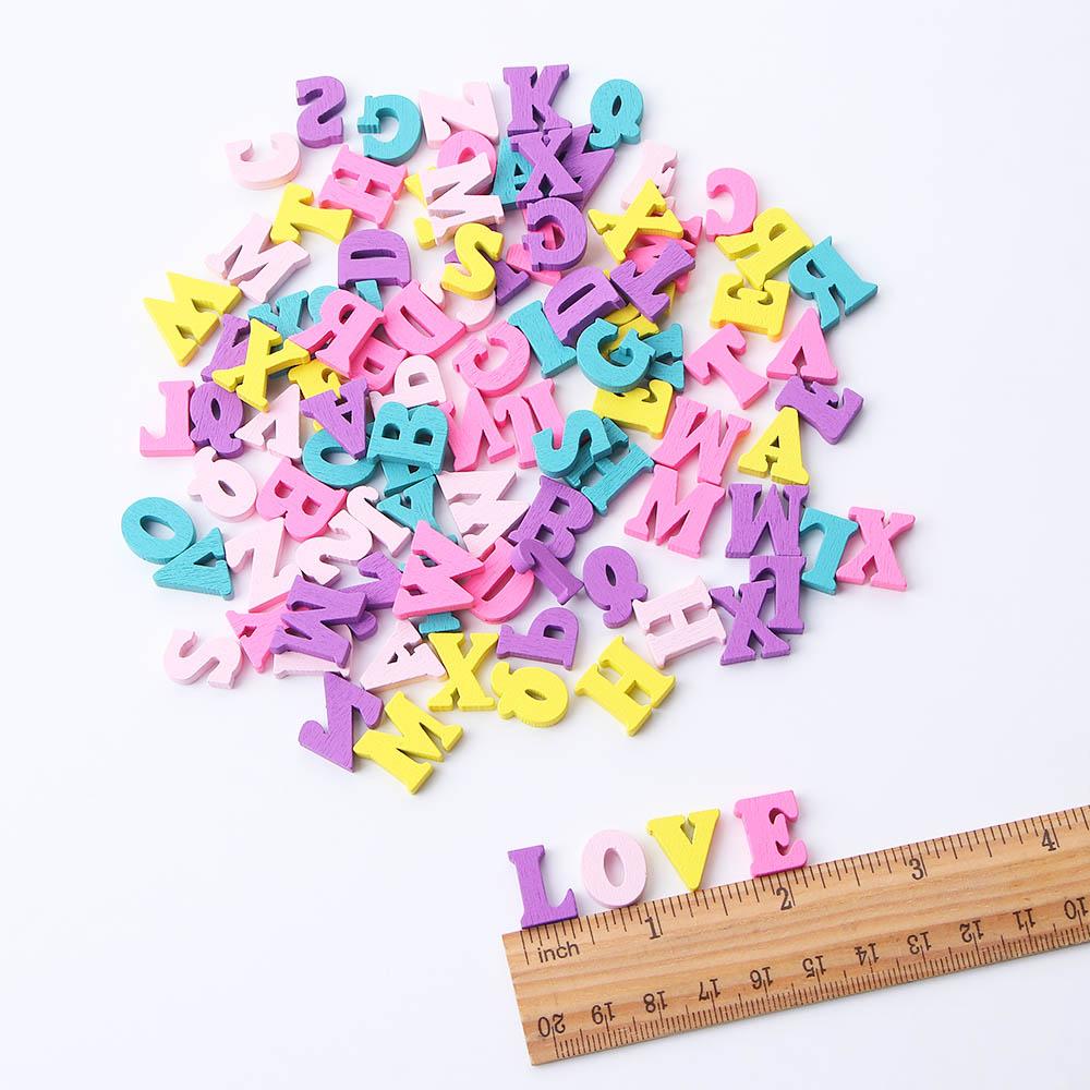 Colorful Mixed Wooden Letters DIY Home Decor Numbers