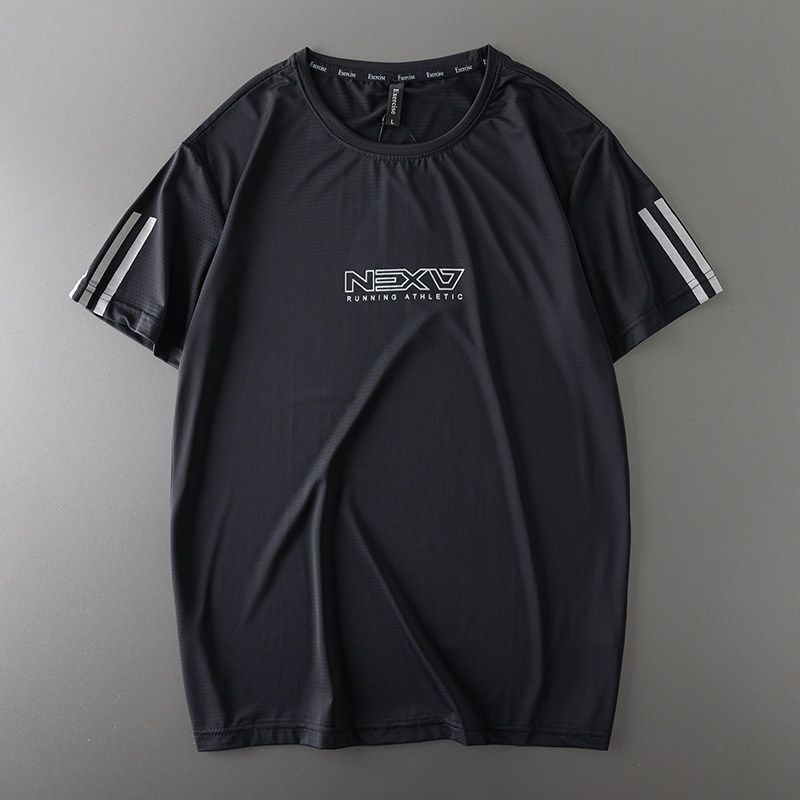 Cut Label Plus Size Quick-Drying Mesh Short Sleeve Export T-Shirt