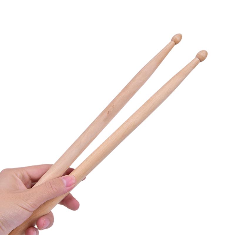 1Pair Lightweight Music Children Maple Wood Oval Tip Drum Sticks Accessories