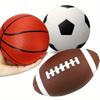 1 Stück Aufblasbare Hundebälle - Langlebige Mini-Basketball-, Fußball-, Rugby-Spielzeuge für aggressive Kauer, Große schwimmende Hundespielzeuge