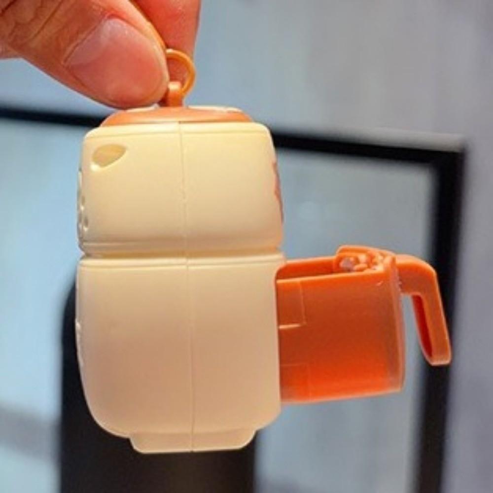 Cute Simulation Food Keychain Interactive UV Color Changing Keychain Mini Oven Toy Car Key
