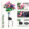LED Solar Azalea Flowers Garden Lamp Home Decorative Light Landscape Orchid Rose LampYard Lawn Path Holiday Wedding Lights