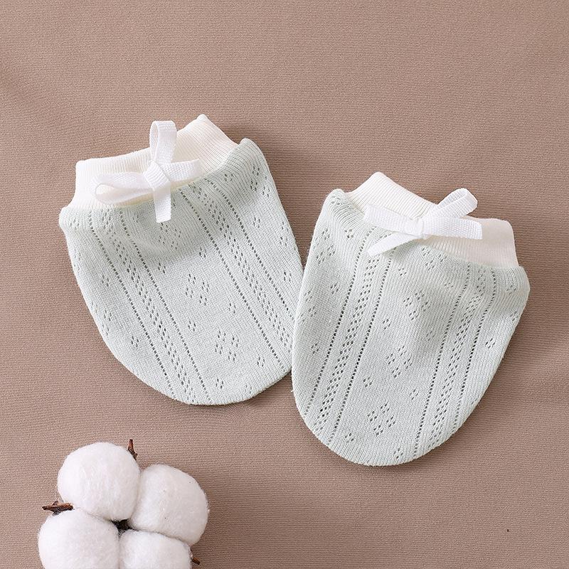 Baby finger protection gloves to prevent facial injury Safety gloves High elasticity baby gloves Solid color Breathable