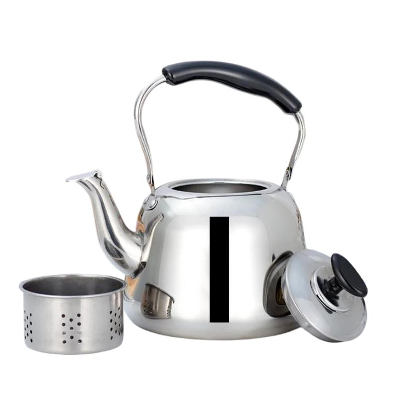 Large Multiple Capacity Whistling Kettle Corrosions Resistant Materials Loud Notification for Boiling Water Compatible Gas Induction Stove