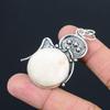 Natural Scolecite Gemstone Pendant White 925 Sterling Silver Indian Jewelry