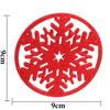 1pcs Cup Mat Merry Christmas Decorations Snowflakes Cup Mat Non-woven Fabric Dinner Party Dish Tray Home Table Decoration