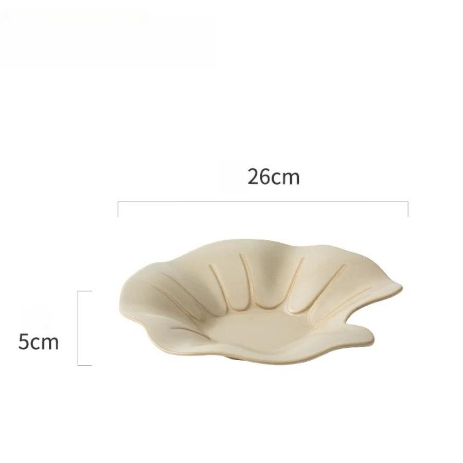 Lotus Dish Dishes Plate Dinnerware Ceramic French Tableware Wedding Table Decor Dessert Fruit Salad Bowl Pasta Steak Sushi Plate