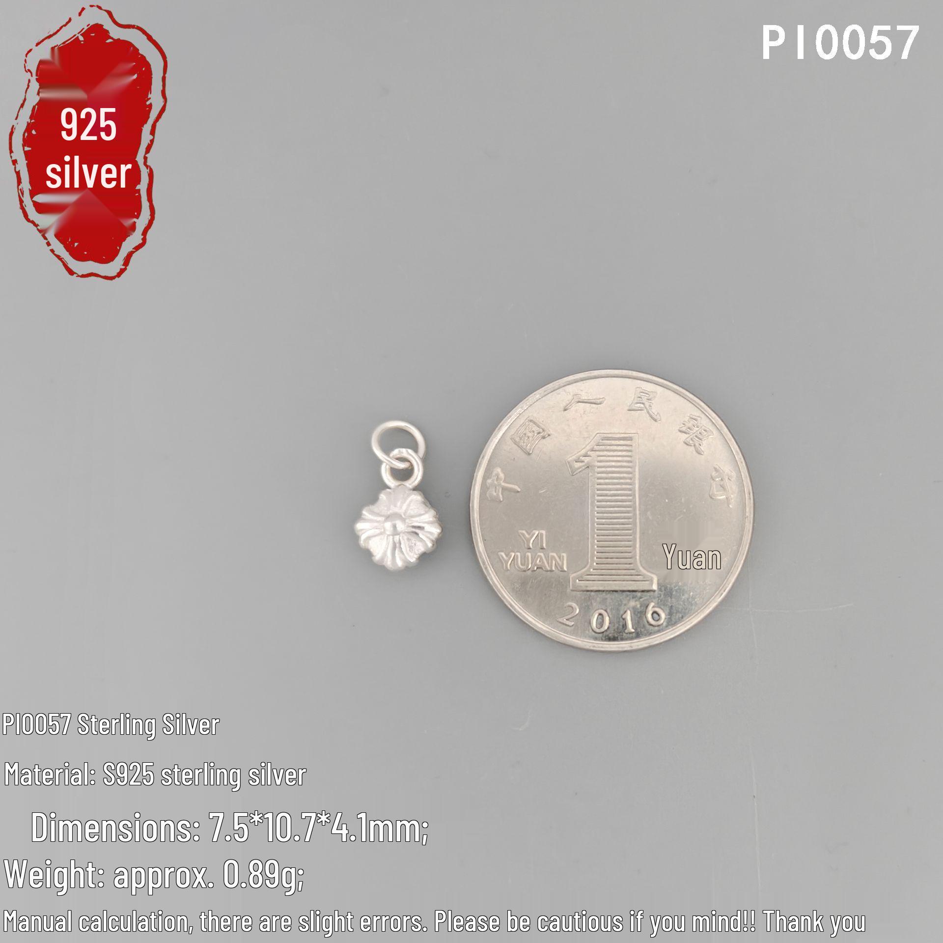S925 Sterling Silver Retro Crooked Cross Pendant DIY Jewelry Accessory Beads