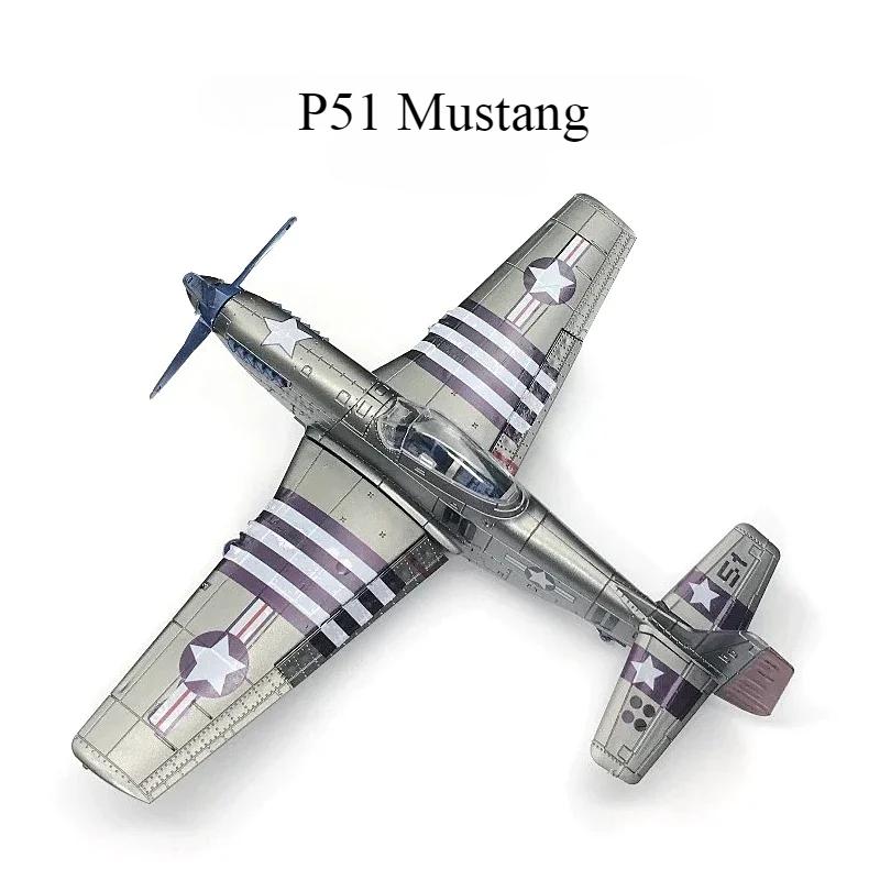 1/48 Seconde Guerre mondiale Américain Corsair Mustang Britannique Spitfire Hurricane Chasseur Allemand BF109 Kit Modèle d'Avion en Plastique à Assembler Jouet