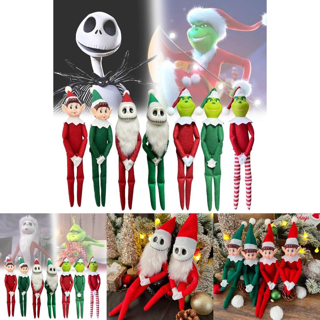Delightful Themed Christmas Elf Doll Festive Pvc Ornament For Christmas
