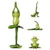 Creative Yoga Frogs Resin Crafts Miniatures Frog Sculpture Statue Home Table Desk Decor