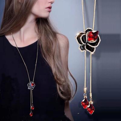A Versatile Sweater Chain, A High,end, Light Luxury Long Necklace, A European And American Accessory Pendant For Su Qiudong.