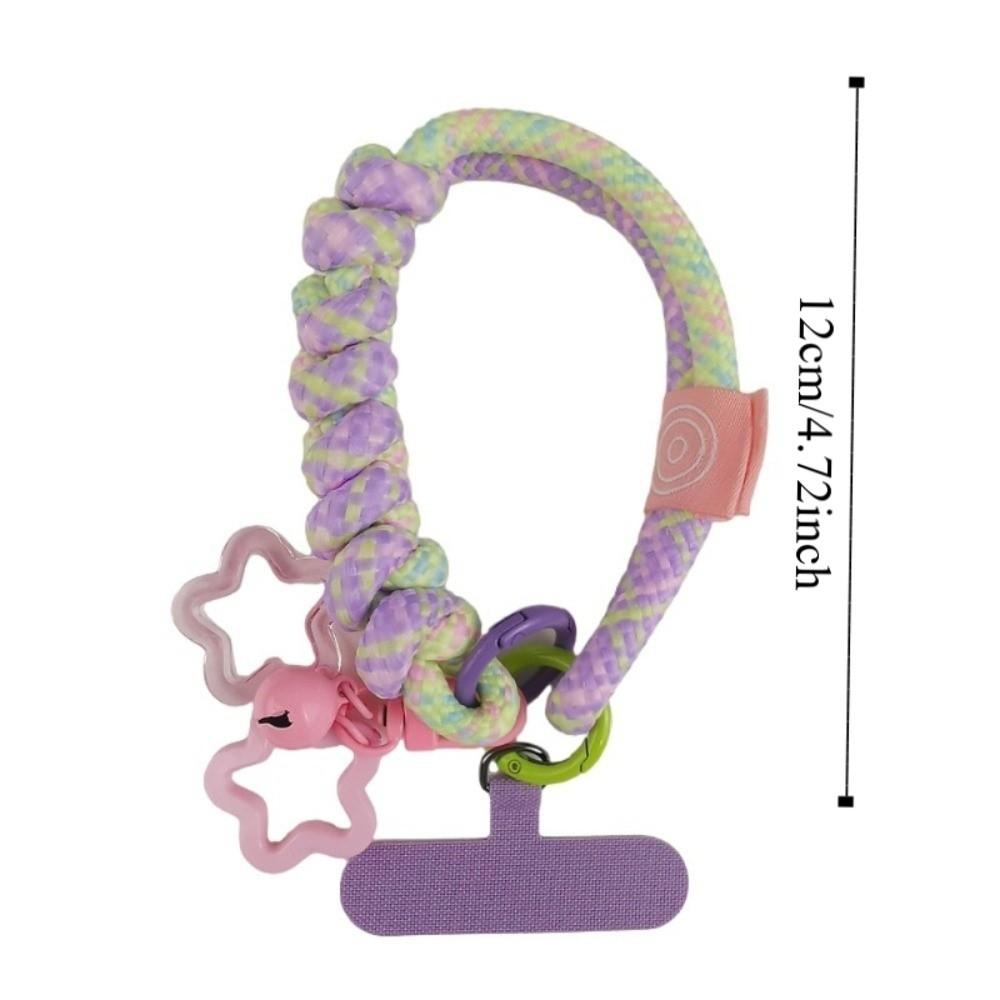 Star Keychain Woven Phone Strap Detachable Mobile Phone Charm Mobile Phone Lanyard Lanyard Patch