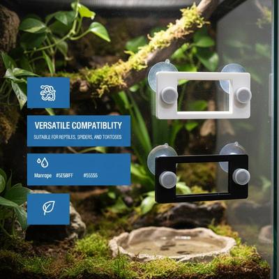 Precision Reptile Terrarium Thermometer, Magnetic Mount Universal Monitor for Hygrometer, Robust Accessory