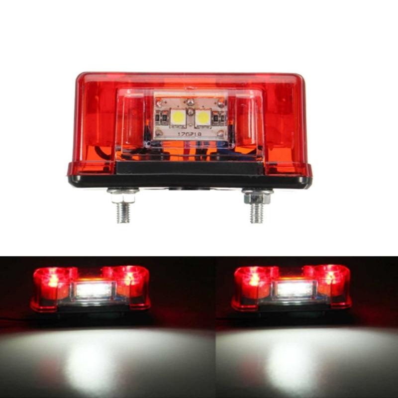 12V 24V Car LED License Number Plate Light Lamp Waterproof Truck License Plate Rear Tail Light Replacement Accessories