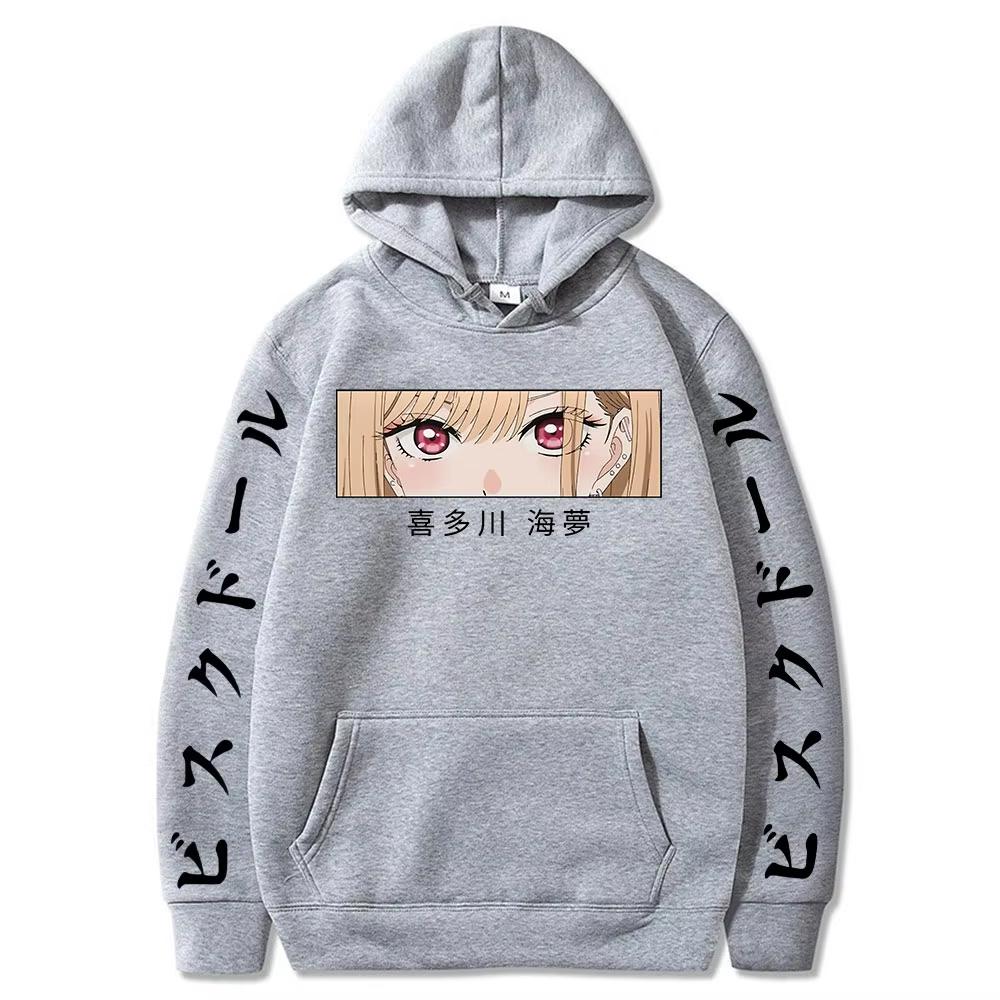 

My Dress-Up Darling Marin Kitagawa Eyes Hoodies Японське Аніме Чоловіки Жінки Одяг Манга Світшоти Harajuku Унісекс Вуличний одяг S