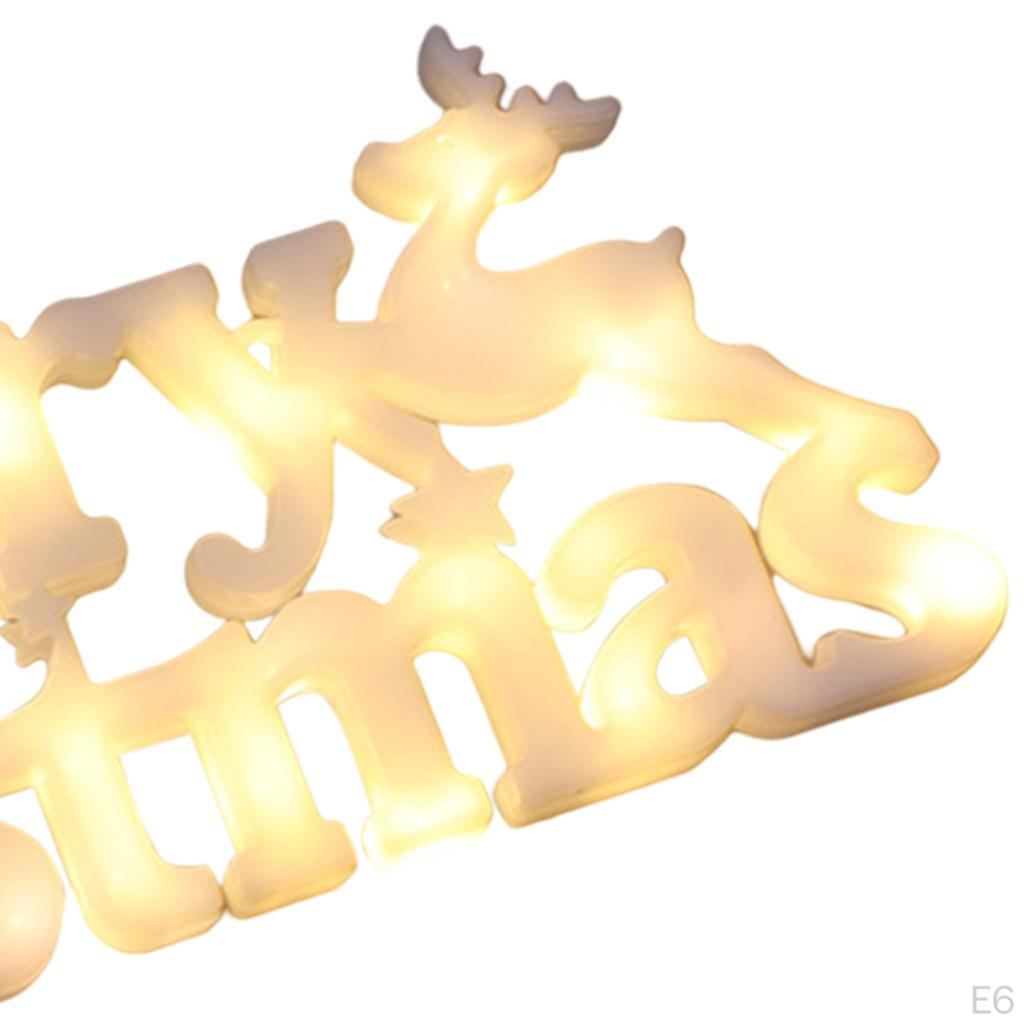 Letter Light Signs Night Decorative LED Bead Lights for Christmas Garland Gift