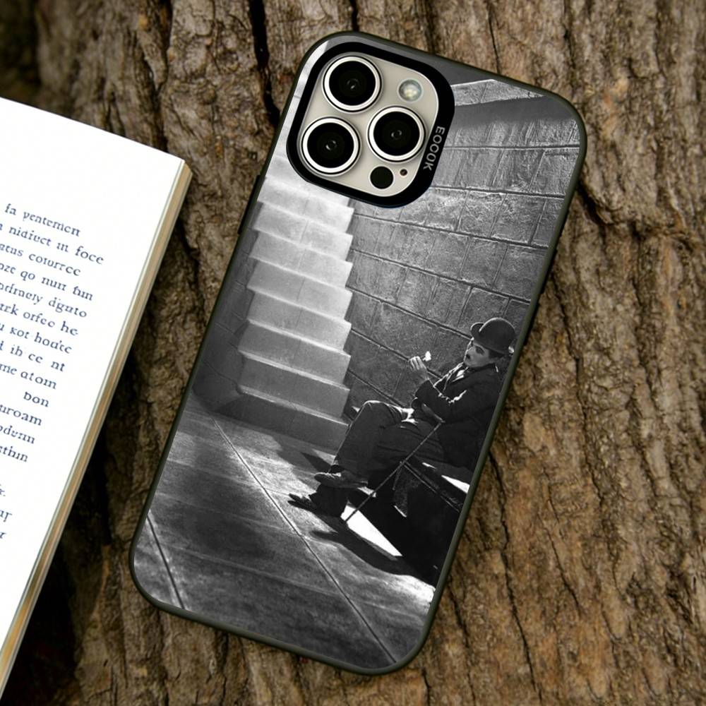 Charlie Chaplin Phone Case For iPhone 17,16,15,14,13,12,11 Plus,Pro Max,XS,Colorful Silver Phone case Funda Cover