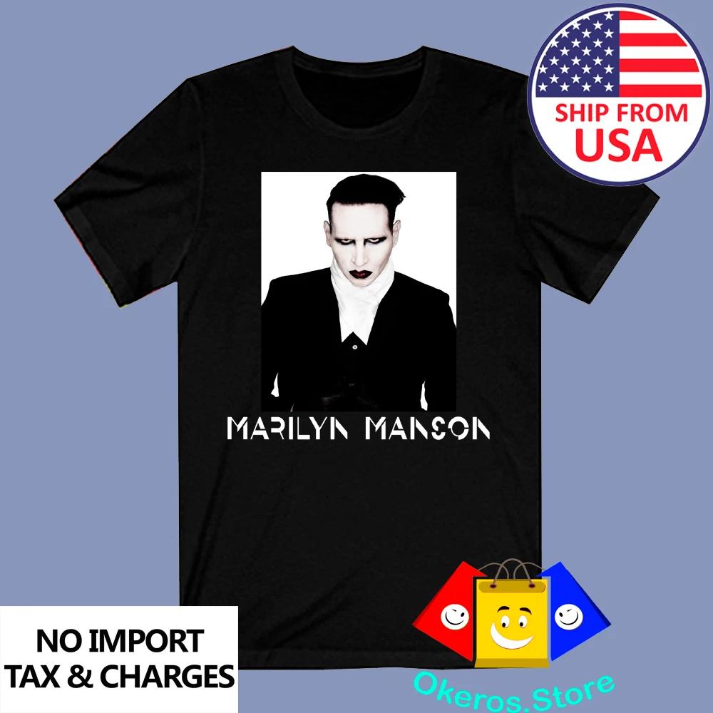 Marilyn Manson Men s Black Size S to 3XL L