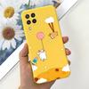 For Samsung Galaxy M22 M32 Case SM-M225F SM-M325F Cover Cute Cat Flower Soft Slim Bumper For Samsung M32 4G M 32 M 22 F22 Fundas