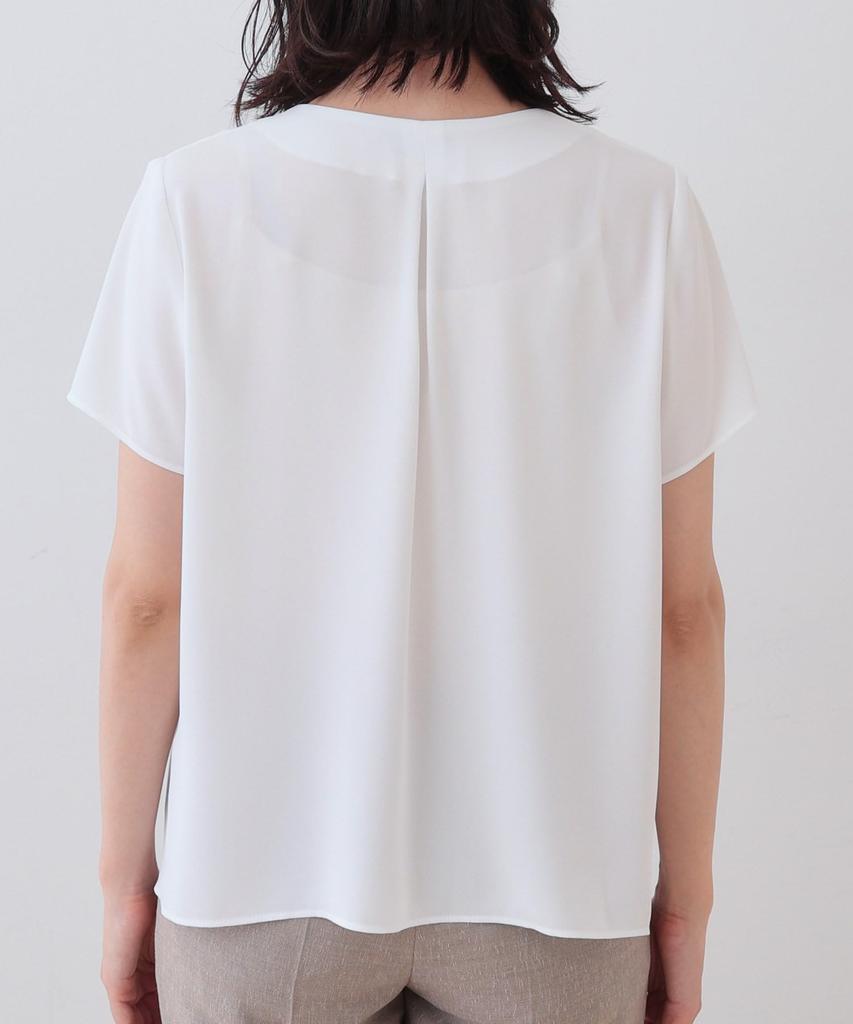 INDIVI Washable Tuck Blouse for White Size 38 12782523 Commuting, Women's, (001), (M),