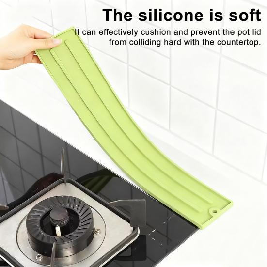 1/2Pcs Silicone Pot Lid Holder Mat Stable Non-Slip Design High Temperature Resistant Drain Pad Kitchen Organization Tool