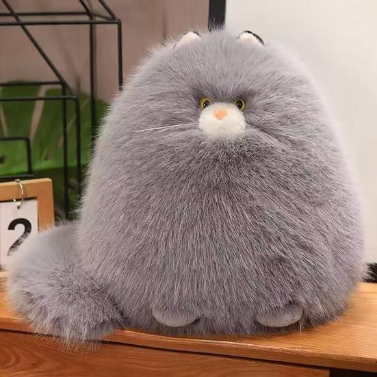 Plüsch Perserkatze Spielzeug Flauschig Gefüllt Dickes Kätzchen Plüschtier Simulation Tierpuppe Haus Wohnzimmer Schlafzimmer Dekoration Kleinkinder Jungen Mädchen Geburtstagsgeschenk