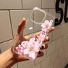 Hibiscus Pattern Transparent Phone Case Suitable for iPhone 17 16 15 14 13 12 11 Pro/Max/Plus Anti Drop and Shockproof
