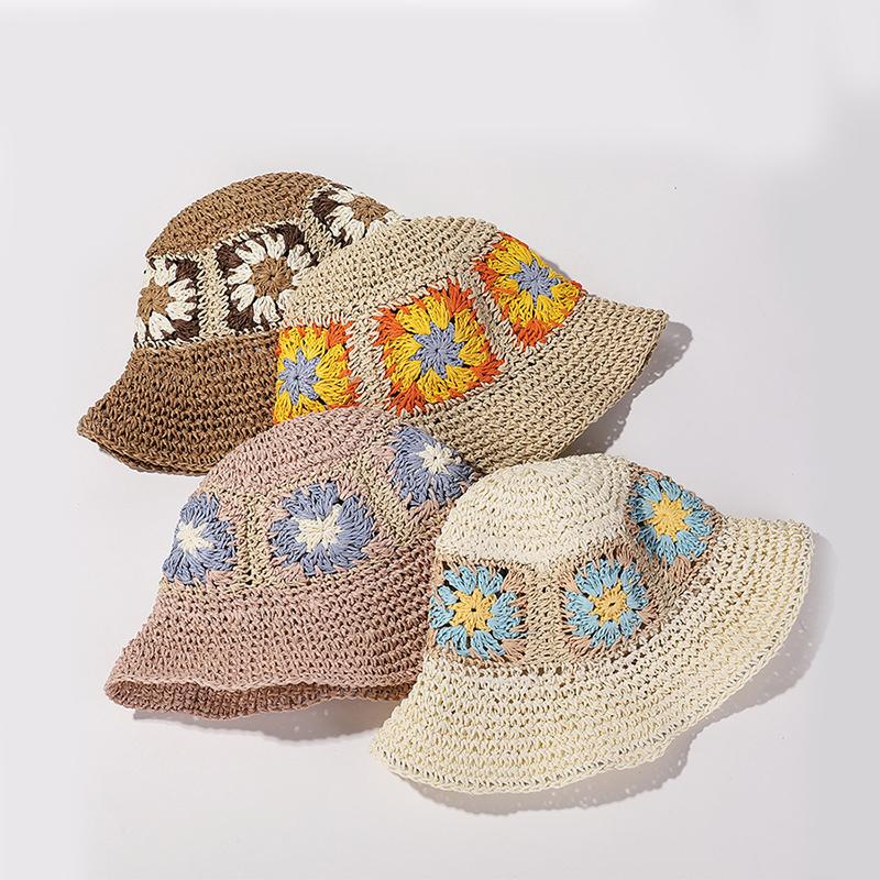 Style Hat Versatile Exquisite Flower Womens Sweet Sunshade Fisherman Hats