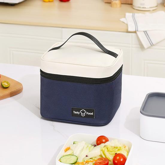 Isolert veske med stor kapasitet Bærbart håndtak Glidelås Vanntett aluminiumsfolie Utendørs piknik Bento Lunsj Frukt Dagligvare Mat Termisk kjøleveske
