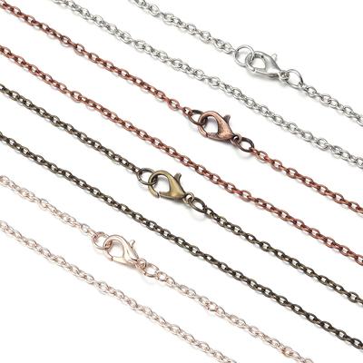 6pcs/Lot 45cm Adjustable Round Cross Chains for Jewelry Making Link Chain Bulk Chains DIY Necklace Bracelet Men or Women