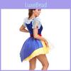 Enchanting Adult Snow White Dress For Halloween Costume Party With Elegant Blue Fabric