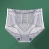 Lace Flower Butt Lifter Briefs Mid Waist Slimming Buckle Shapers Elastic Seamless Underwear  Female