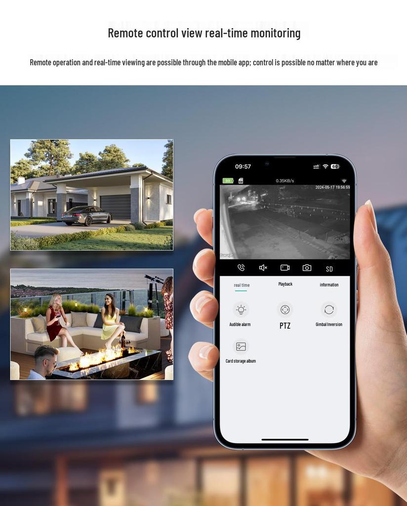 Wireless Outdoor Solar-Powered WiFi Camera with Remote Access & Long Standby
