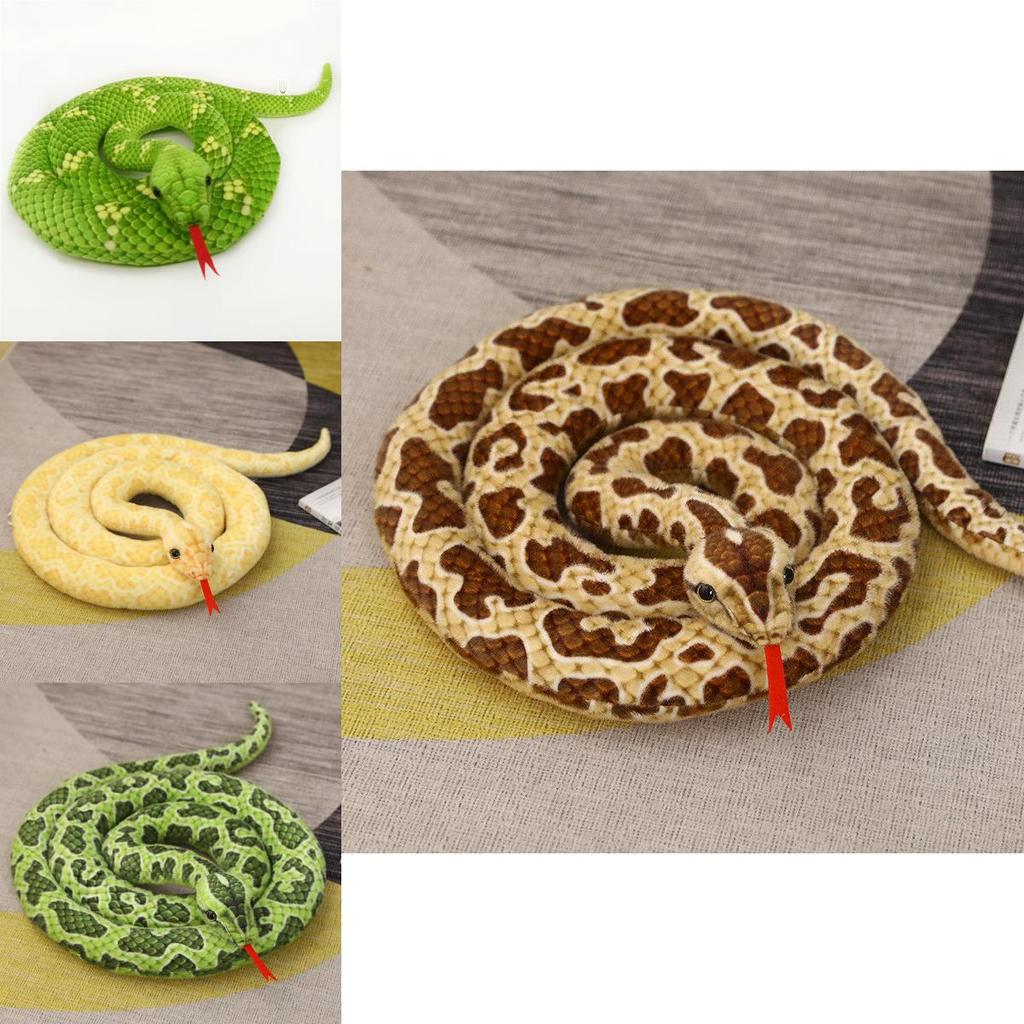 Realistic Spotted Snake Plush Toy Soft And Cuddly Stuffed Animal For Kids Prank