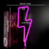 Creative LED Lightning Shape Festival Home Atmosphere Lamp Stylish Neon Style Multicolor Light Decor