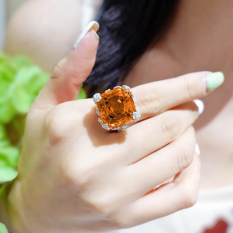 2026 Trend Fashion Jewelry Ring Bright Ascher Fanta Flower Living Ring