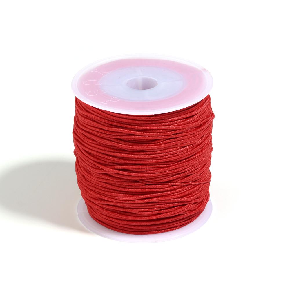 50M/roll 1mm Round Elastics Cords Chinese Knot Rope Bracelet Braided String Thread For DIY Tassels Beading String Jewelry Making