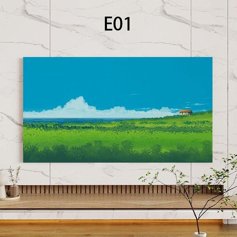 1pc TV Hood Dust-Proof Cover Household 32/43/50/55/65inch Hanging LCD TV Cover Home Universal Television Decorative Cover